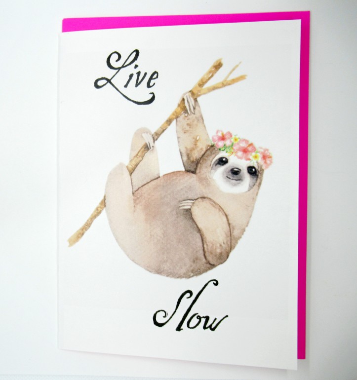 live slow greeting card feature